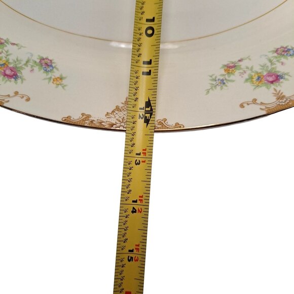 Homer Laughlin Eggshell Nautilus Large Floral Porcelain Platter 16 inch long - Picture 5 of 15